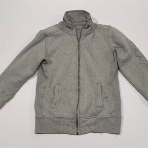 Carhartt Women’s Fleece Jacket XS Gray Full Zip Embroidered Sleeve Logo Workwear